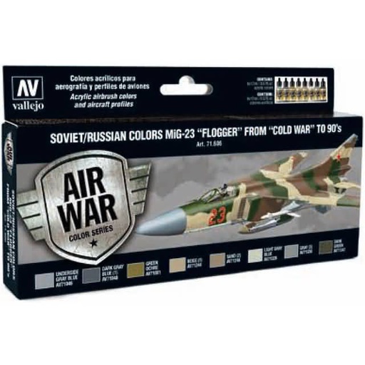 [ VAL71606 ] Vallejo Soviet/russian colors mig-23 "flogger" from "cold war" to 90's