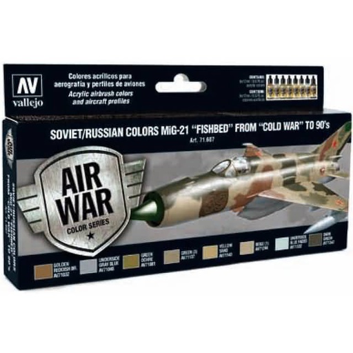 [ VAL71607 ] Vallejo soviet/russian colors mig-21 "fishbed" from "cold war" to 90's