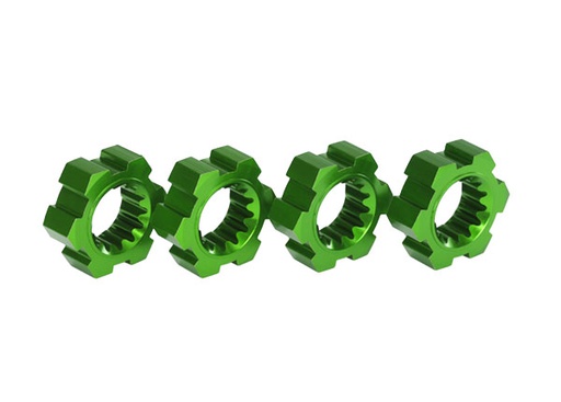 [ TRX-7756G ] Traxxas Wheel hubs, hex, alu (green)