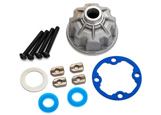 [ TRX-8681X ] Traxxas Carrier differential (aluminium)/x-ring gaskets (2)/ring gear gasket/spacers (4) - TRX8681X