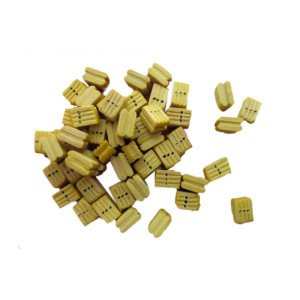 [ BBF681 ] Billingboats houten  takelblok 3 gaatjes 7mm  50st