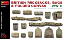 [ MINIART35599 ] British rucksacks, bags & folded canvas wwII 1/35