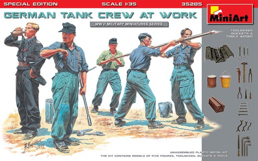 [ MINIART35285 ] German tank crew at work 1/35
