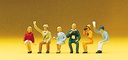 [ PRE10025 ] Preiser seated spectators  1/87 HO