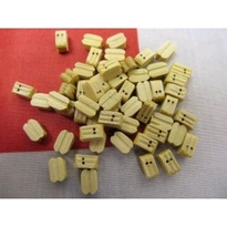 [ BBF700 ] Billingboats houten takelblok 7mm 2 gaatjes  50st 