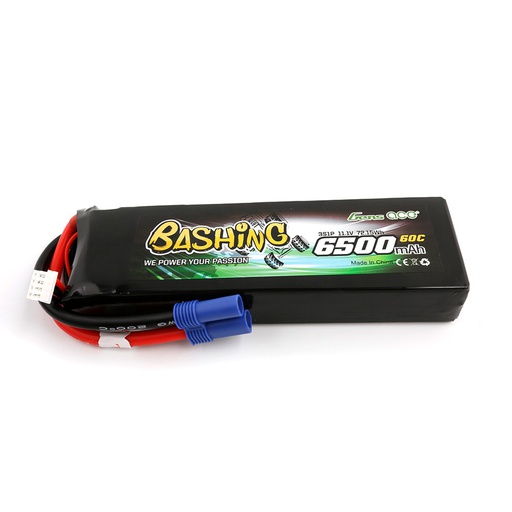 [ B-60C-6500-3S1P-BASHING ] Gens ace 6500Mah 11.1V 60C 3S with EC5 connector (GEA65003S60E5)