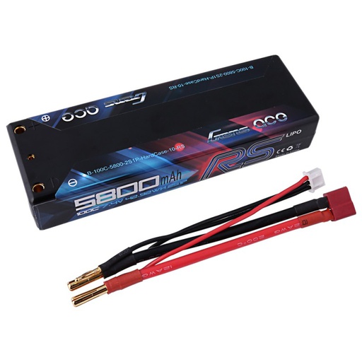 [ B-100C-5800-2S1P-HARDCASE-10-R ] Gens ace 5800Mah 7.4V 100C