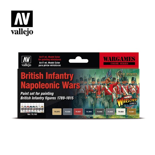 [ VAL70163 ] Vallejo British infantry napoleonic wars 8x17ml