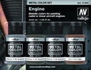 [ VAL77604 ] Vallejo Metal color set Engine - Vallejo