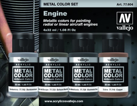 [ VAL77604 ] Vallejo Metal color set Engine - Vallejo