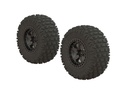 [ AR550043 ] Arrma FORTRESS SC TIRE SET GLUED BLACK CHROME - ARAC9631