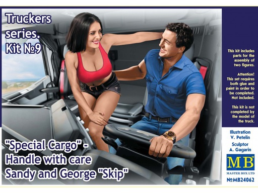 [ MB24062 ] Master box Special Cargo - Handle with care - Sandy and George &quot;Skip&quot; 1/24