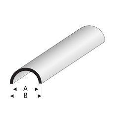 [ RA403-55 ] Raboesch PLASTIC HALF RONDE BUIS 4.5X6.0 mm 1 meter