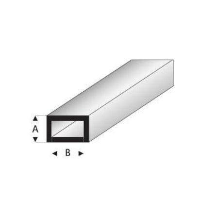 [ RA421-51 ] Raboesch PLASTIC RECHTHOEKIGE BUIS 2.0X4.0 mm 1 meter