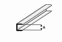 [ RA446-54 ] Raboesch PLASTIC EDGE U PROFIEL binnen 3.0 mm 1 meter