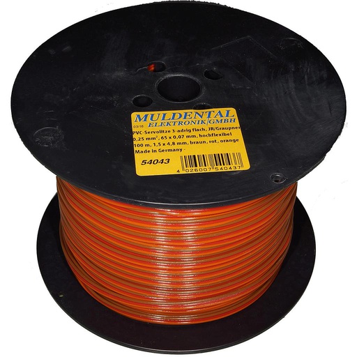 [ MU54043 ] PVC Servodraad/kabel JR/graupner kleuren 0.25mm²    1 meter