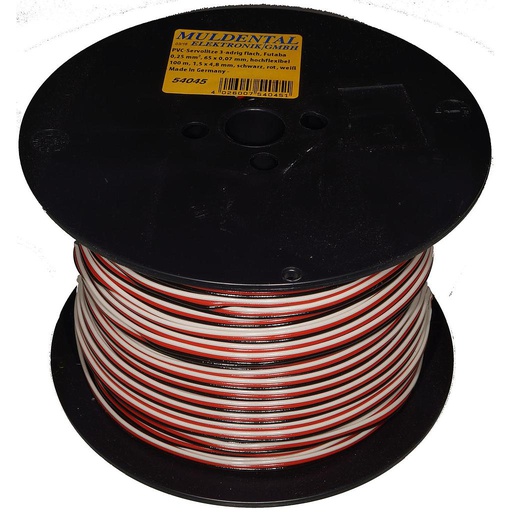 [ MU54045 ] PVC-Servodraad/kabel Futaba kleuren 0.25mm²  24AWG 1 meter