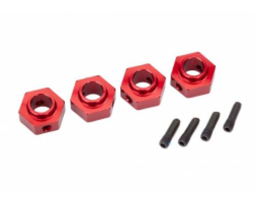 [ TRX-8269R ] Traxxas Wheel hubs, 12mm hex, 6061-T6 alu red-anodized (4) - TRX8269R