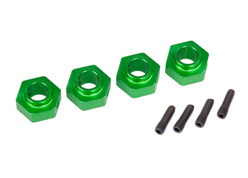 [ TRX-8269G ] Traxxas Wheel hubs, 12mm hex, 6061-T6 alu green anodized (4) - TRX8269G