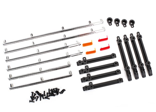 [ TRX-8076 ] Traxxas Side trim, left & right (chrome)/retainers/LED lens/2.6x8 BCS - TRX8076