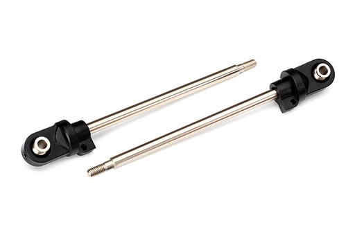 [ TRX-7763 ] Traxxas Shock shafts, GTX, 110mm (assembled with rod ends & hollow balls) (steel, chrome finish) (2)