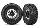 [ TRX-8272X ] Traxxas Tires & wheels, assembled, glued (TRX-4 satin beadlock wheels, canyon trail 1.9 (2) - TRX8272X