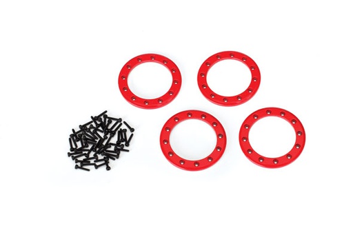 [ TRX-8169R ] Traxxas Beadlock rings, red 1.9 aluminium (4) - TRX8169R