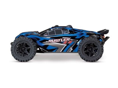 [ TRX-67064-1B ] Traxxas Rustler 4x4 1/10 scale 4wd stadium truck, with battery & charger - BLUE-TRX67064-1B