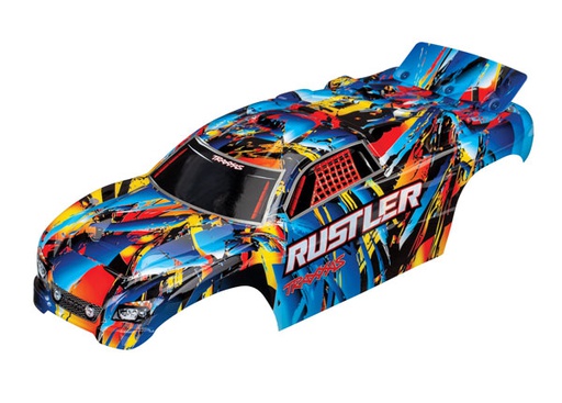 [ TRX-3748 ] Traxxas Body rustler, Rock n' Roll (painted, decals applied)