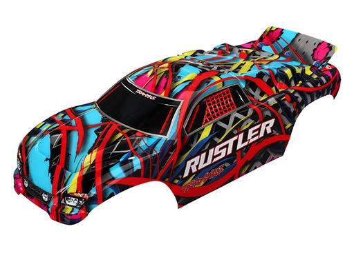 [ TRX-3749 ] Traxxas body rustler hawaiian graphics ( painted, decals applied)-TRX3749 