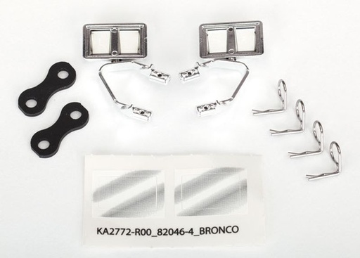 [ TRX-8073X ] Traxxas mirrors, side, chrome (left & right) - TRX8073X