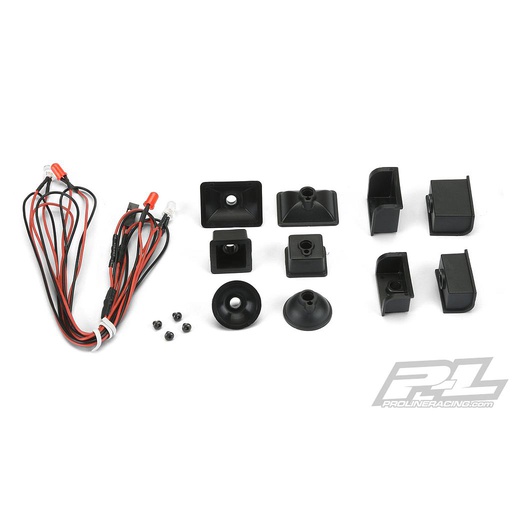 [ PR6317-00 ] Universal LED headlight & tail light kit for rock crawler bodies