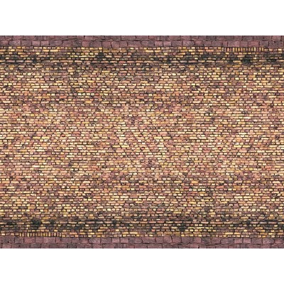 [ NO56605 ] Noch 3D-Kartonplaat "Bakstenen" geel-bont 25 x 12,5 cm