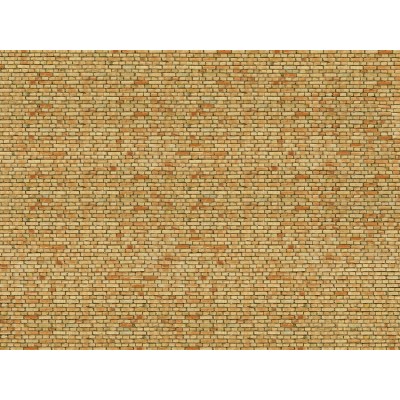 [ NO56613 ] Noch 3D-Kartonplaat "Bakstenen" geel-bont 25 x 12,5 cm