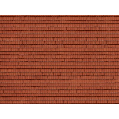 [ NO56670 ] Noch 3D-Kartonplaat "Dakpannen" rood 25 x 12,5 cm