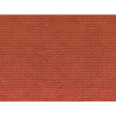 [ NO56690 ] Noch 3D-Kartonplaat "Schubpannen" rood 25 x 12,5 cm