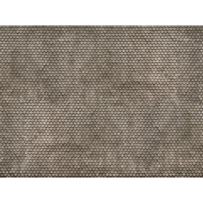 [ NO56691 ] Noch 3D-Kartonplaat "Schubpannen" grijs 25 x 12,5 cm