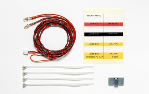 [ T56549 ] Tamiya rode led 3mm lange draad 1.100mm 2st