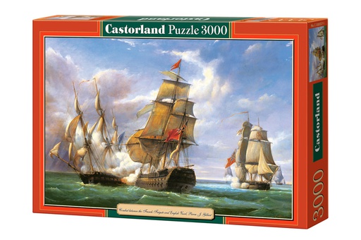 [ CASTOR300037 ] Castorland Combat between french fregatte and English vessel puzzle - 3000 stukjes