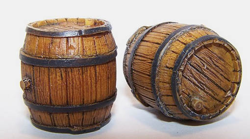 [ PLUSMODELEL019 ] Wooden barrel 1/35 - 3 stuks (6798019)
