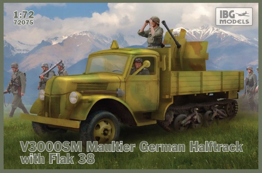 [ IBG72075 ] IBG V3000S/SSM Maultier german halftrack with flak 38 1/72