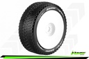 [ PROLR-T370SW ] Louise RC - B-GROOVE - 1/8 Buggy Banden - Verlijmd op Velg Wit - Soft - Zeskant 17mm - 1 paar