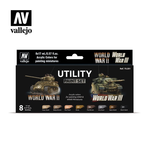 [ VAL70201 ] Vallejo utility paint set WWII (8x17ml)