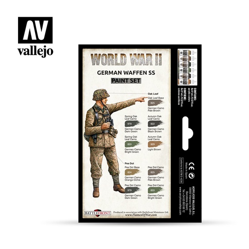 [ VAL70207 ] Vallejo WWII german waffen SS paint set