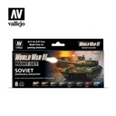 [ VAL70221 ] Vallejo soviet armour & infantry paint set WWIII (8x17ml)