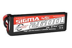 [ RC-G45-2600-2S1P ] LIPO 2600 mAh - 7.4V - 45C - XT60