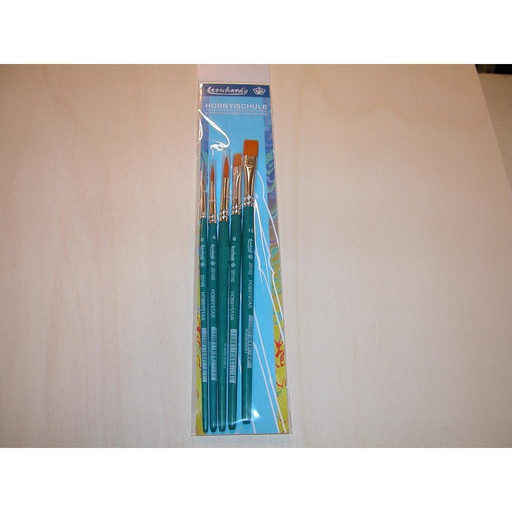 [ Z2022200 ] Leonhardy HOBBYSTAR-Penseelset 5-delig (0-4-6 punt 6-10 breed)