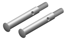 [ PROC-00250-036 ] Wheel Axle - Front - Steel - 2 pcs