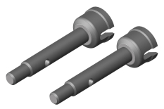 [ PROC-00250-069 ] Wheel Shaft - Rear - Steel - 2 Pcs