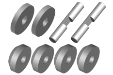[ PROC-00250-075 ] Planetary Diff Gears - Metal - 1 Set